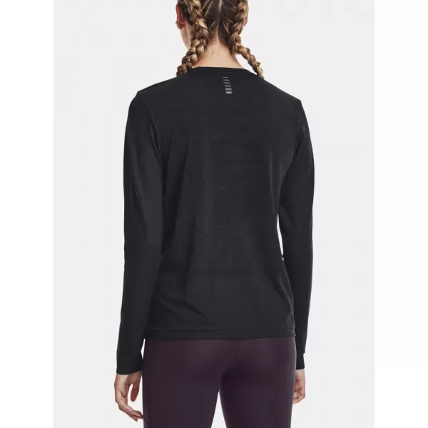  Női póló UNDER ARMOUR SEAMLESS STRIDE LS 1375699-001 FEKETE 