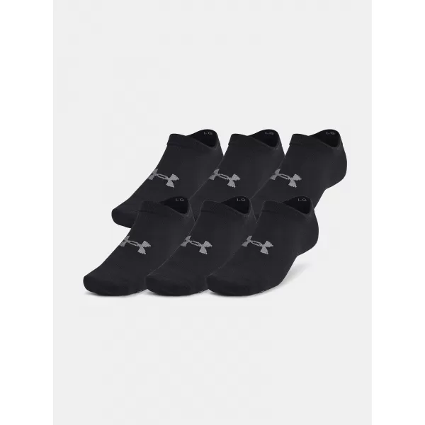  Zokni UNDER ARMOUR ESSENTIAL NO SHOW (6 PÁRŮ) 1382611-001 FEKETE 