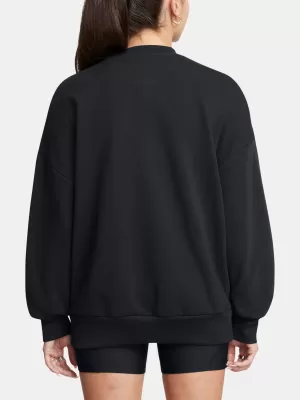 Női pulóver UNDER ARMOUR ICON HWT TERRY OS CREW 1386493-001 FEKETE