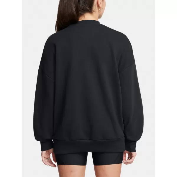  Női pulóver UNDER ARMOUR ICON HWT TERRY OS CREW 1386493-001 FEKETE 