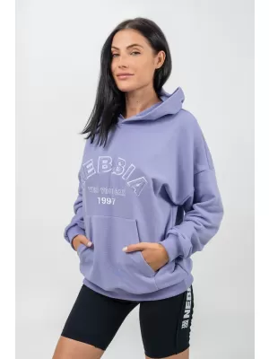 Oversize kapucnis GYM RAT 256 VILÁGLILA Nebbia