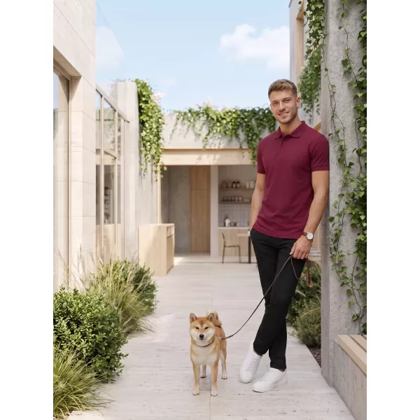  Mens t -phirt gallérral ALTISPORT NoPrint NP/ALM302 GRÁNÁT 