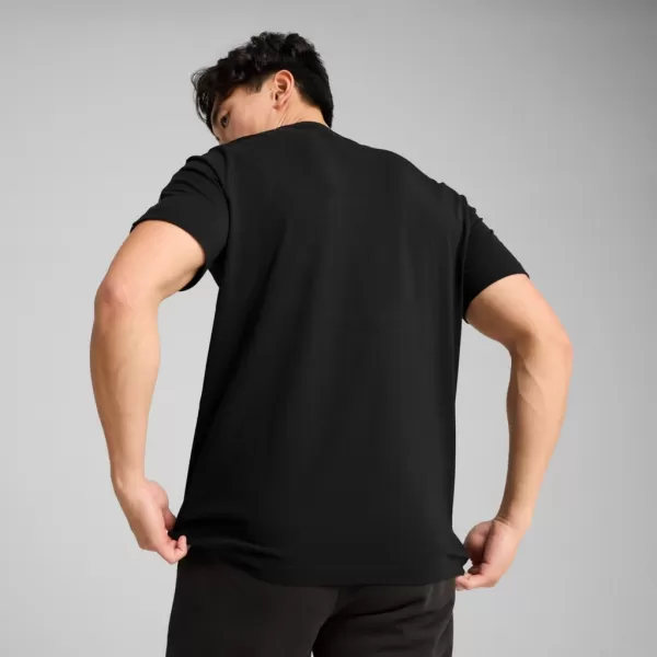  Ing PUMA ESS TAPE TEE 684674-01 FEKETE 