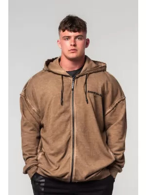 Kimosott pulóver cipzárral GYM BRO 362 LIGHT BROWN Nebbia
