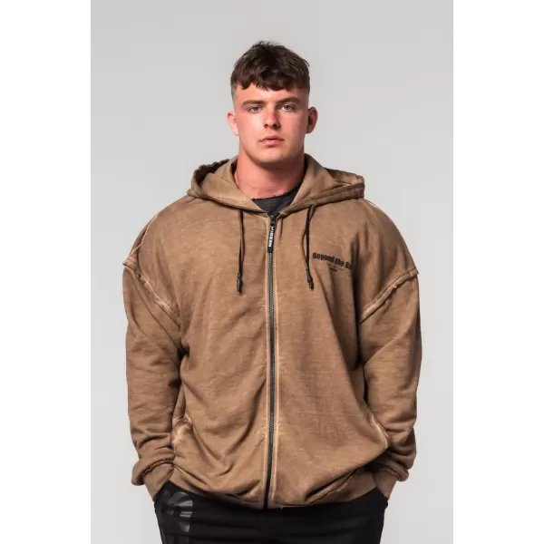  Kimosott pulóver cipzárral GYM BRO 362 LIGHT BROWN Nebbia 