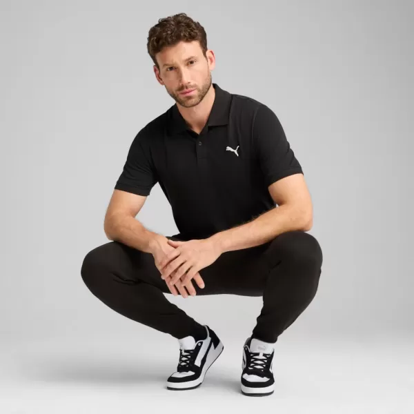  Mens t -phirt gallérral PUMA ESS PIQUE POLO 682554-01 FEKETE 