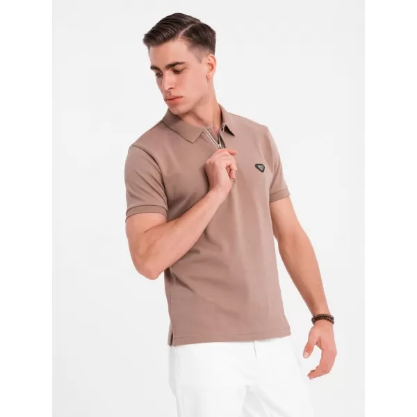  Férfi t -póló OMBRE OM-POSS-0148 VILÁGOSBARNA 