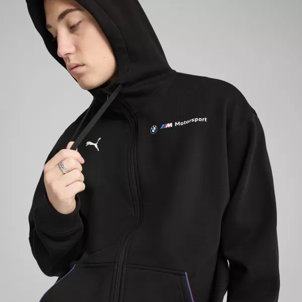  Férfi pulóver PUMA BMW MMS ESS+ FZ HDED JACKET 630629_01 PUMA FEKETE 