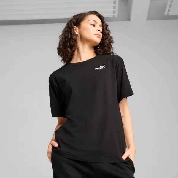  Ing PUMA ESS TAPE RELAXED TEE 685009-01 FEKETE 