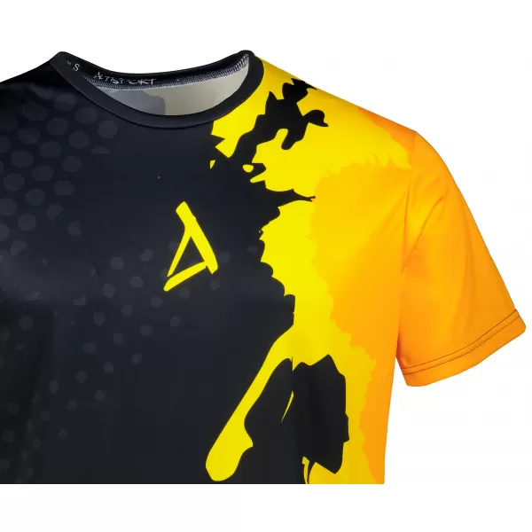  Férfi funkcionális T -piró prémium ALTISPORT VOJ/ALM112TR01 FEKETE-FLUO NARANCS 