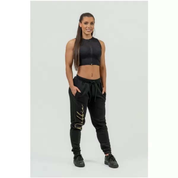  Női crop top magas alátámasztással INTENSE Mesh 842 BLACK Nebbia 