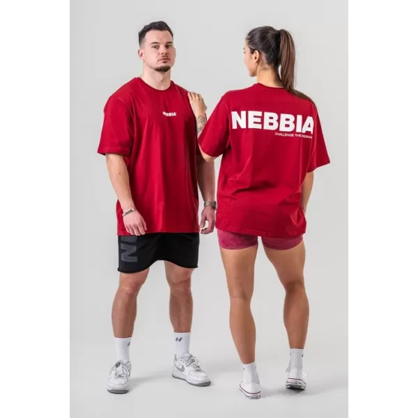  Túlméretezett póló GYM ESSENTIALS 381 DARK RED Nebbia 