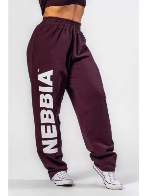 Bő bő melegítőnadrág BOYFRIEND STYLE 432 DARK RED Nebbia