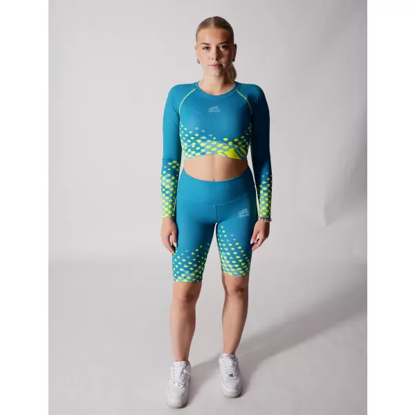  A nők funkcionális termés legfontosabb prémiumja ALTISPORT VOJ/ALW109TR04 SMARAGD/FLUO SÁRGA 