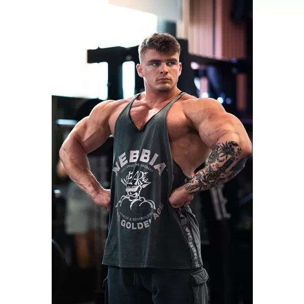  Mosott izom hát stringer GOLDEN AGE 791 BLACK Nebbia 