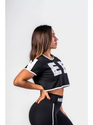 Crop top póló GAME ON 610 BLACK Nebbia