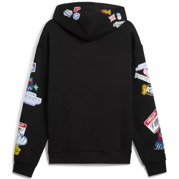  Férfi pulóver PUMA HOOPERHOTLINE PULLOVER HOODIE 632827-02 FEKETE 