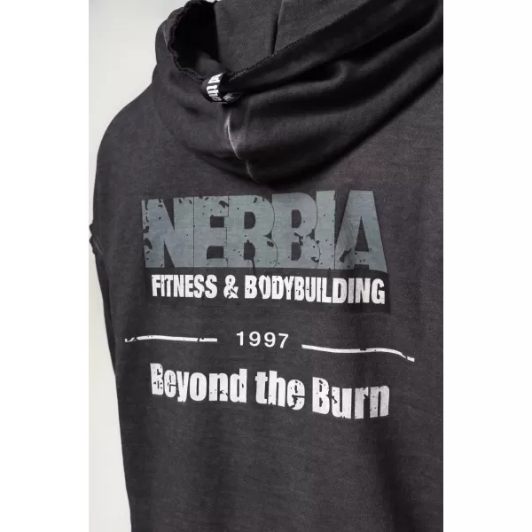  Kimosott pulóver cipzárral GYM BRO 362 BLACK Nebbia 