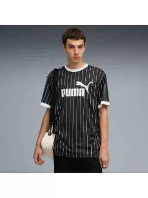 Férfi mez PUMA ESS STRIPED JERSEY 688263-01 FEKETE