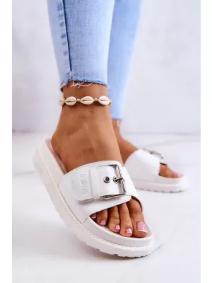 Női divatpapucs BIG STAR JJ274A309 WHITE Big Star Shoes