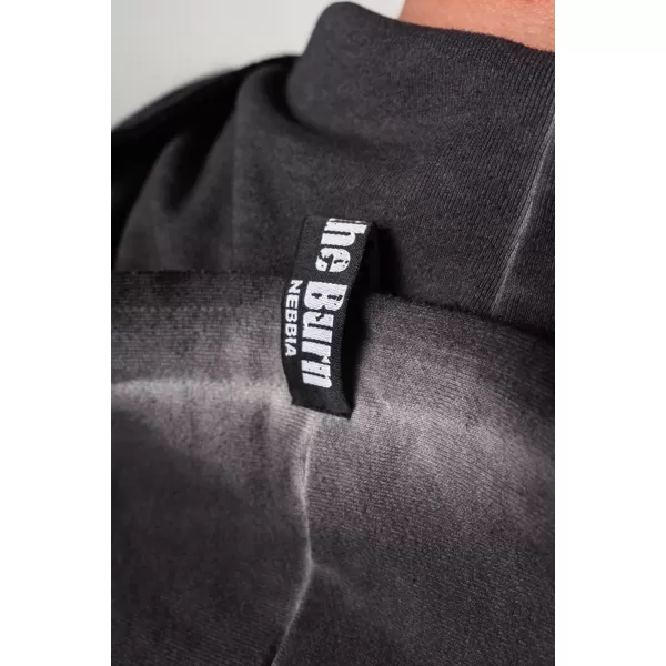  Kimosott pulóver cipzárral GYM BRO 362 BLACK Nebbia 