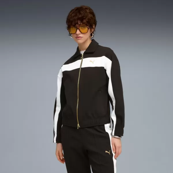  Női kabát PUMA T7 RELAXED TRACK JACKET 632137-01 FEKETE 