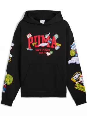 Férfi pulóver PUMA HOOPERHOTLINE PULLOVER HOODIE 632827-02 FEKETE