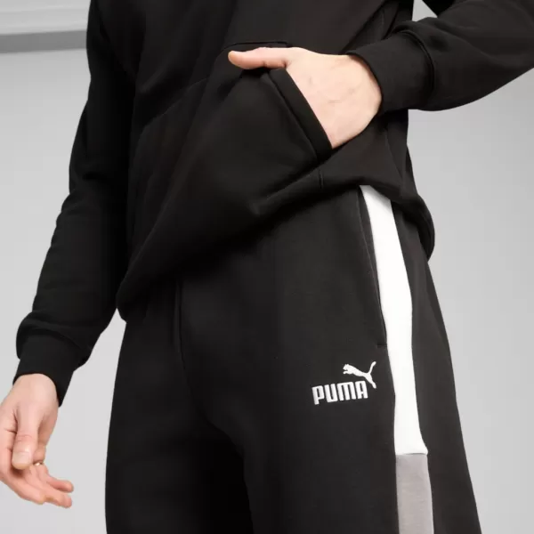  Férfi melegítőnadrág PUMA ESS BLOCK SWEATPANTS FL CL 684688-01 FEKETE 