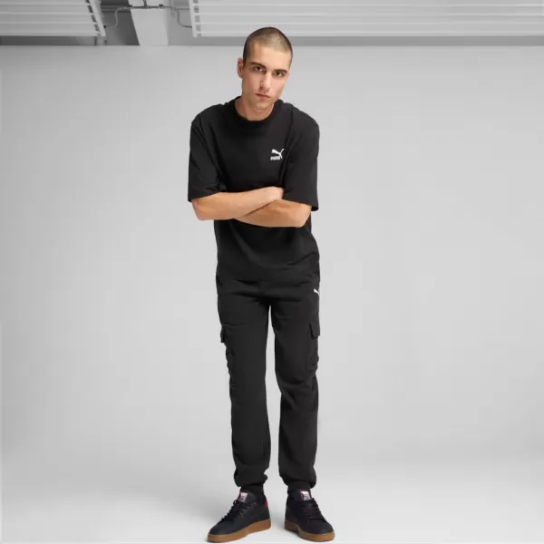  Férfi zeneszámok PUMA ESS CARGO PANTS FL CL 682656-01 FEKETE 