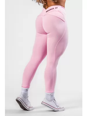 Formázó leggings V alakú derékkal STRONG BEAUTY 425 PINK Nebbia