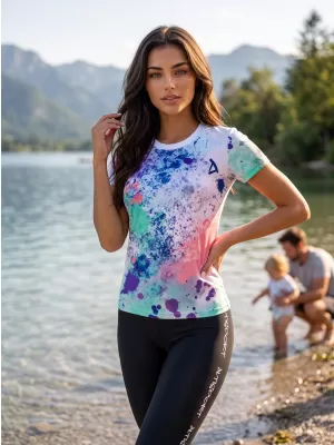 Prémium funkcionális női póló ALTISPORT VOJ/ALW055TR01 LILA/ZÖLD