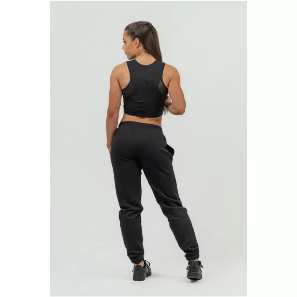  Női crop top magas alátámasztással INTENSE Mesh 842 BLACK Nebbia 
