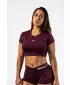Nyitott hátú crop top STRONG BEAUTY 430 DARK RED Nebbia