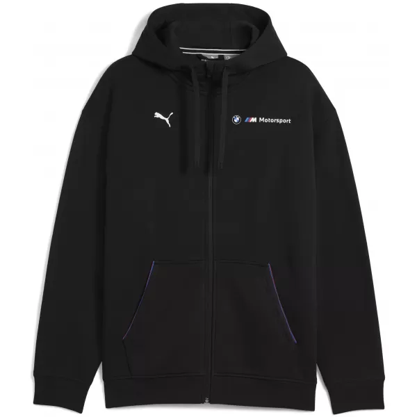  Férfi pulóver PUMA BMW MMS ESS+ FZ HDED JACKET 630629_01 PUMA FEKETE 