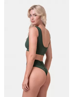 Bikini Active Black - karkötő felső 554 DARK GREEN Nebbia
