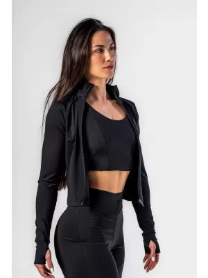 Deni x Fitness cipzáras felső 314 BLACK Nebbia