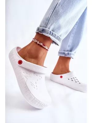 Női felbújós papucs BIG STAR II275003 WHITE Big Star Shoes