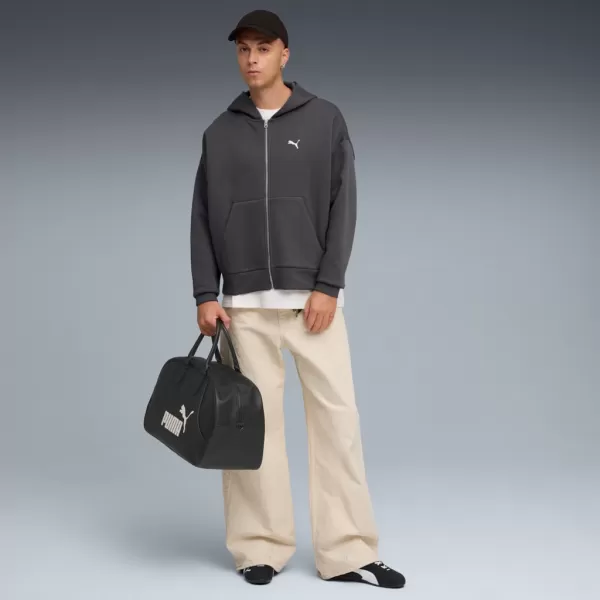  Férfi pulóver PUMA WARDROBE ESS BOXY FULL-ZIP HOODIE DK 632066-44 SZÜRKE 