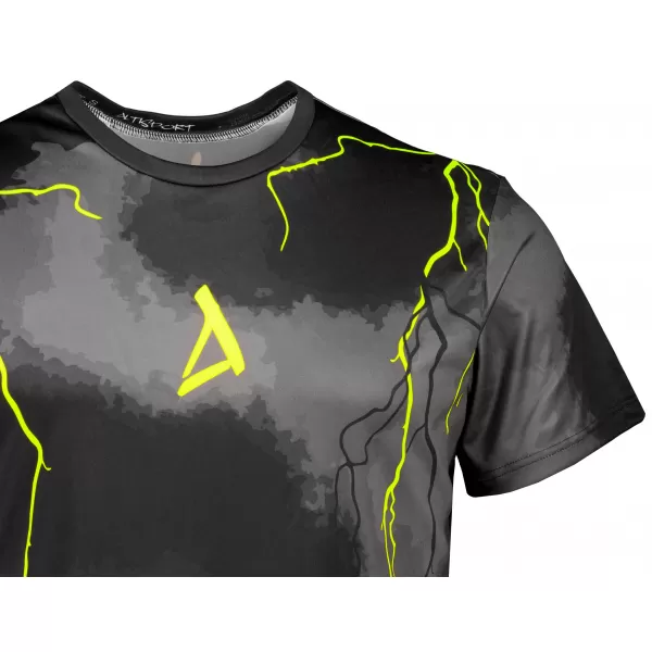  Férfi funkcionális T -piró prémium ALTISPORT VOJ/ALM113TR01 FEKETE-FLUO SÁRGA 