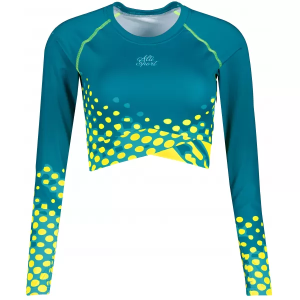  A nők funkcionális termés legfontosabb prémiumja ALTISPORT VOJ/ALW109TR04 SMARAGD/FLUO SÁRGA 