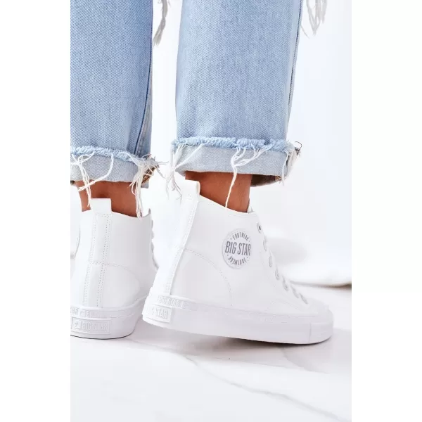 Női bőr bokacsizma BIG STAR GG274016 WHITE Big Star Shoes 