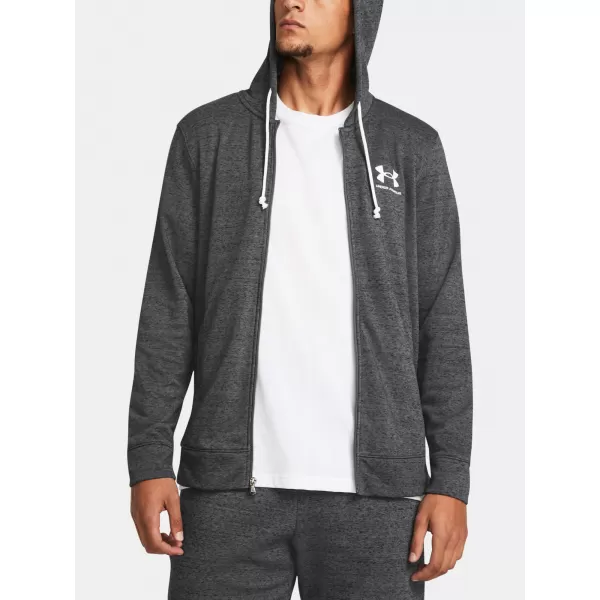  Férfi pulóver UNDER ARMOUR UA RIVAL TERRY LC FZ SZÜRKE 