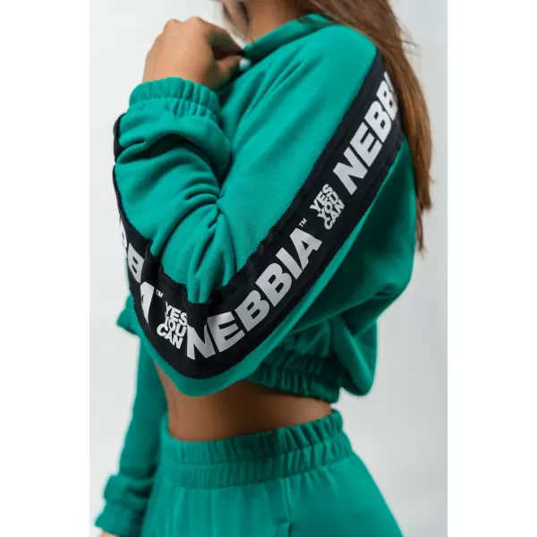  Crop kapucnis ICONIC 254 GREEN Nebbia 