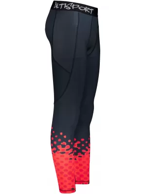 Férfi hosszú prémium sportleggings ALTISPORT VOJ/ALM109LEG01 PIROS/FEKETE
