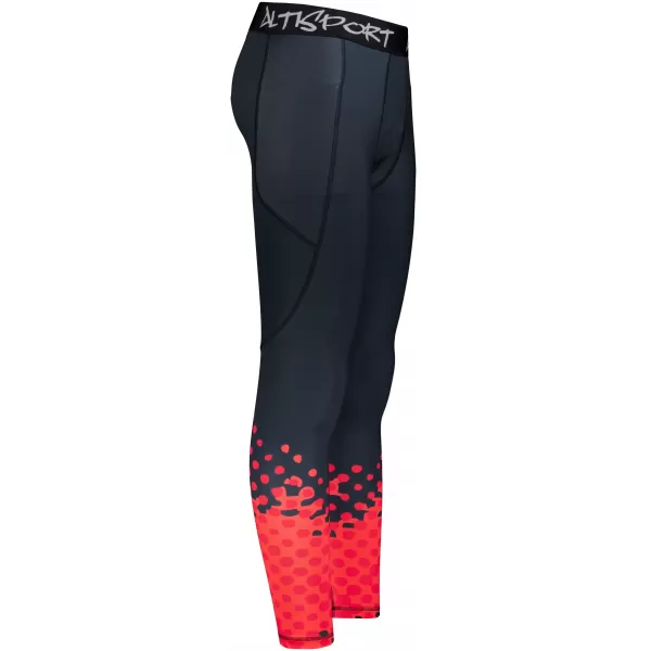  Férfi hosszú prémium sportleggings ALTISPORT VOJ/ALM109LEG01 PIROS/FEKETE 