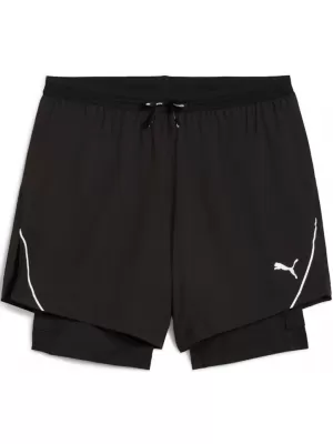 Rövidnadrág PUMA M RUN ULTRAWEAVE 2IN1 5"" SHORT​ 526635-01 FEKETE