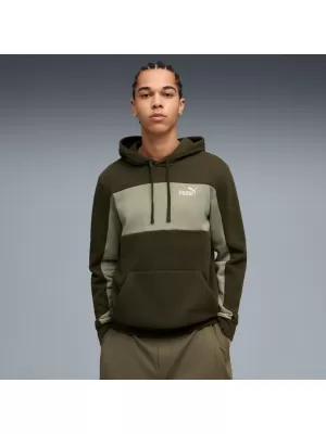 Férfi pulóver PUMA ESS BLOCK HOODIE FL 684686-82 ZÖLD