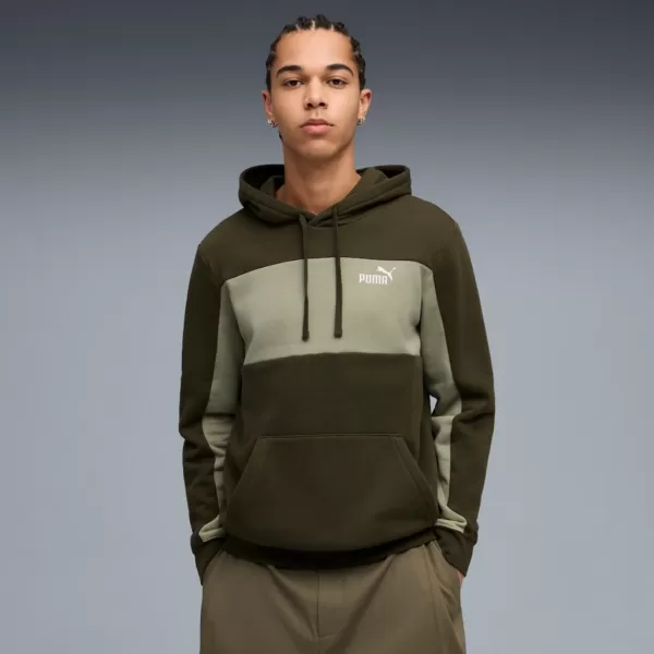  Férfi pulóver PUMA ESS BLOCK HOODIE FL 684686-82 ZÖLD 