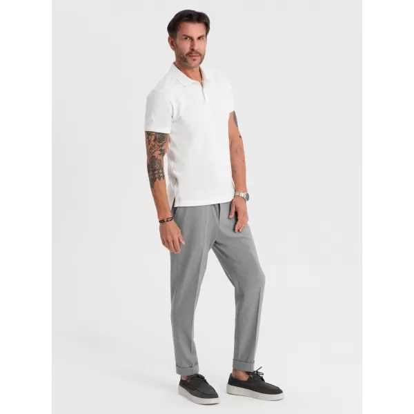  Férfi t -póló OMBRE OM-POSS-0103 ECRU 