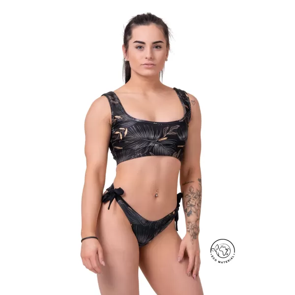  Bikini Active Black - karkötő felső 554 VOLCANIC BLACK Nebbia 